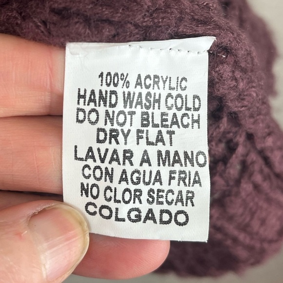 Easel Whimsigoth Burgundy Knit Sweater Floral Accent Boatneck Large - Picture 6 of 12